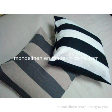 Stripe Printed Linen Sofa Cushion Cover (LCC-003)